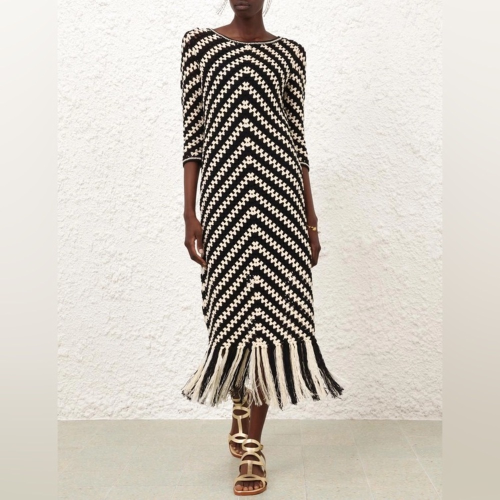 ZIMMERMAN - HALLIDAY HAND CROCHET DRESS